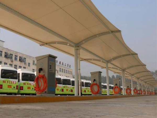 天津公交站膜结构充电桩