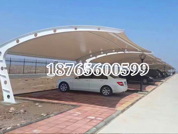 鞍山7字型膜结构车棚